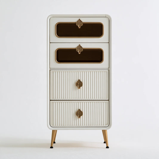 Meuble de rangement en bois, coloris blanc