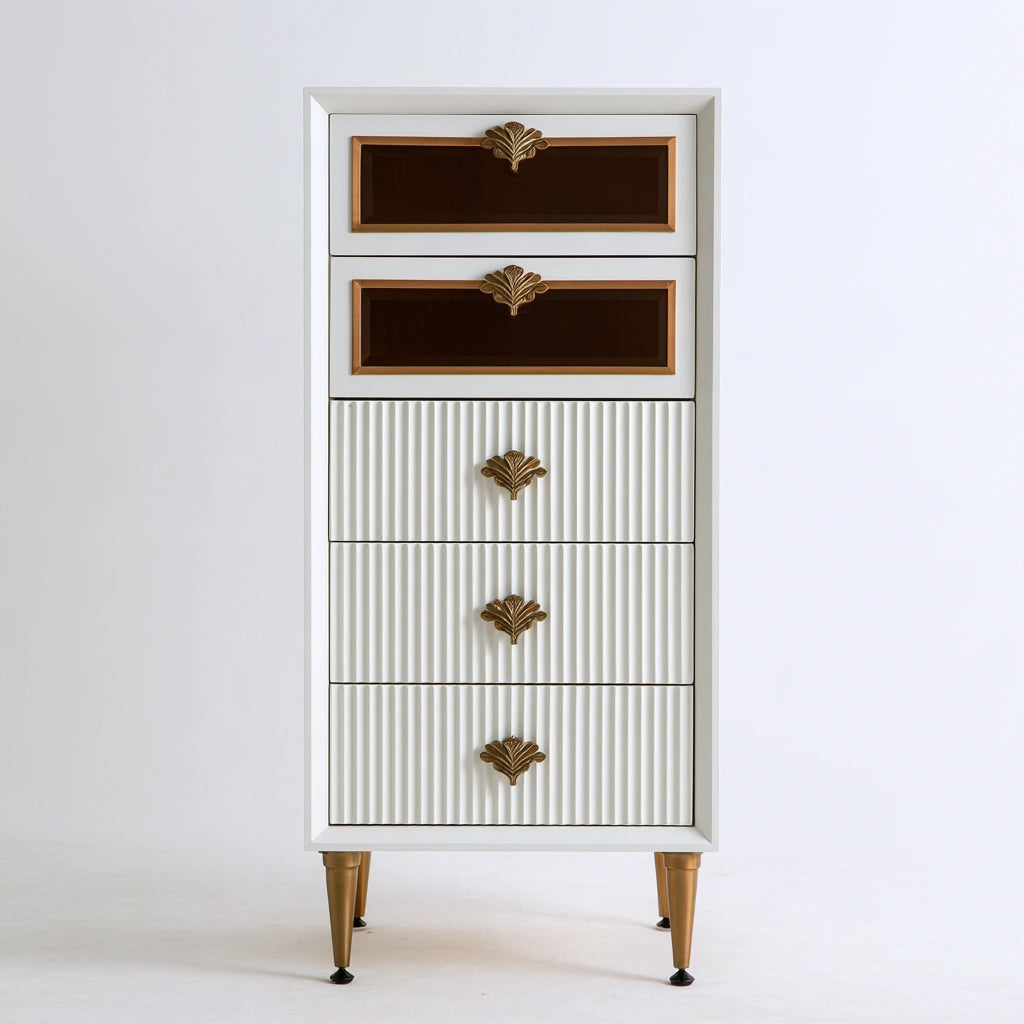 Meuble de rangement en bois, coloris blanc