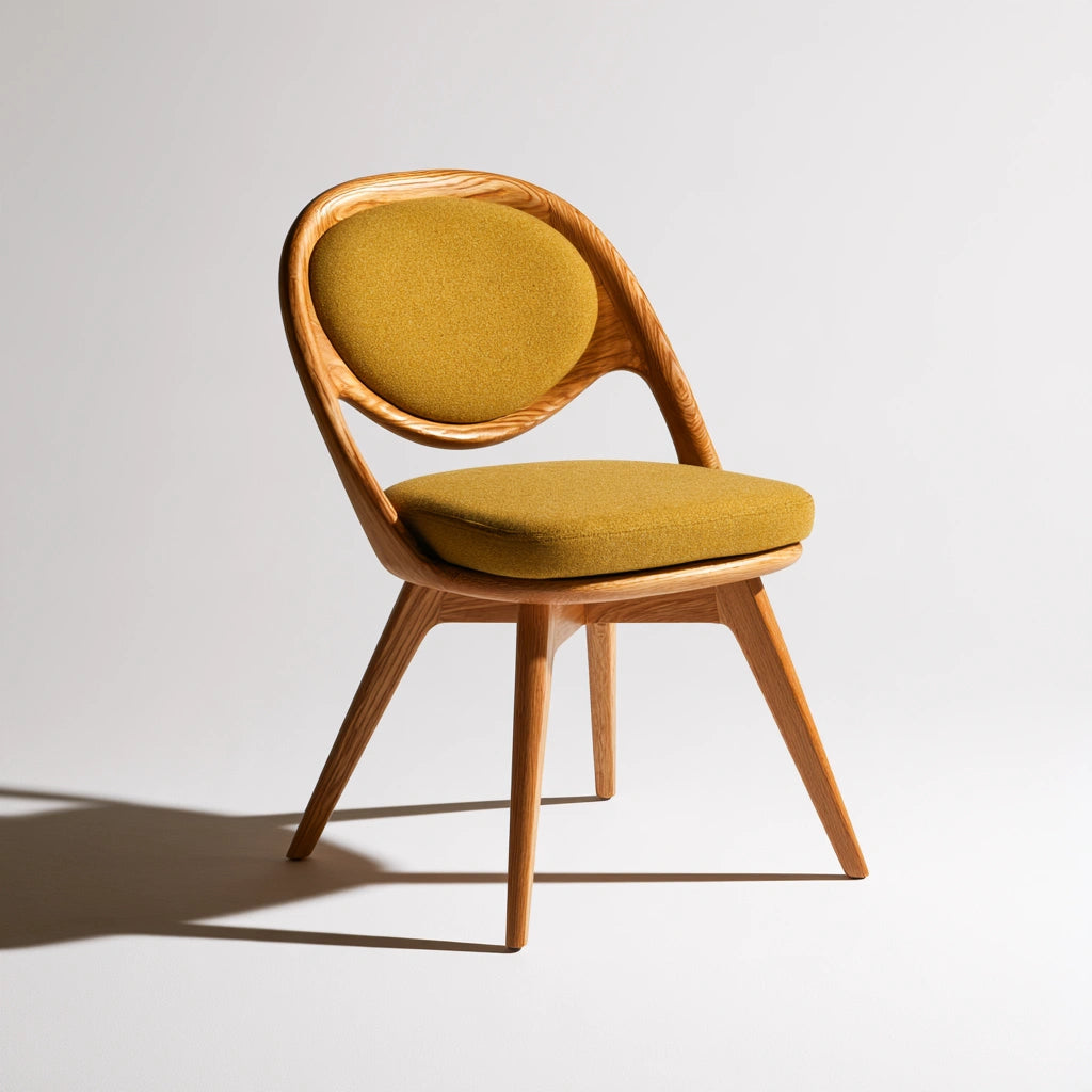 Chaise de salle à manger en bois, coloris brun naturel