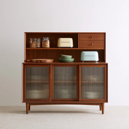 Buffet de rangement en bois, coloris brun moyen