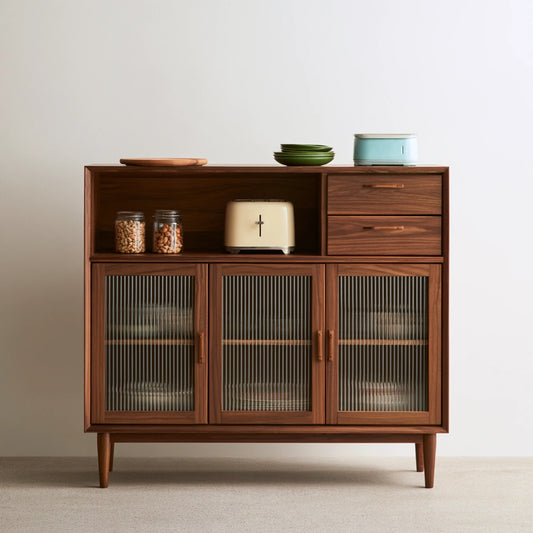 Buffet de rangement en bois, coloris brun moyen