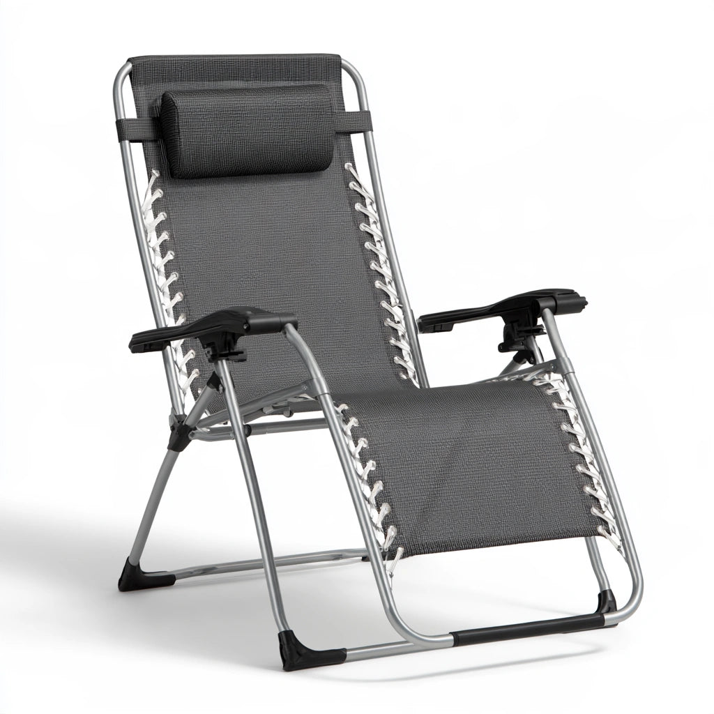 Fauteuil relax zéro gravité aux lignes épurées, coloris blanc
