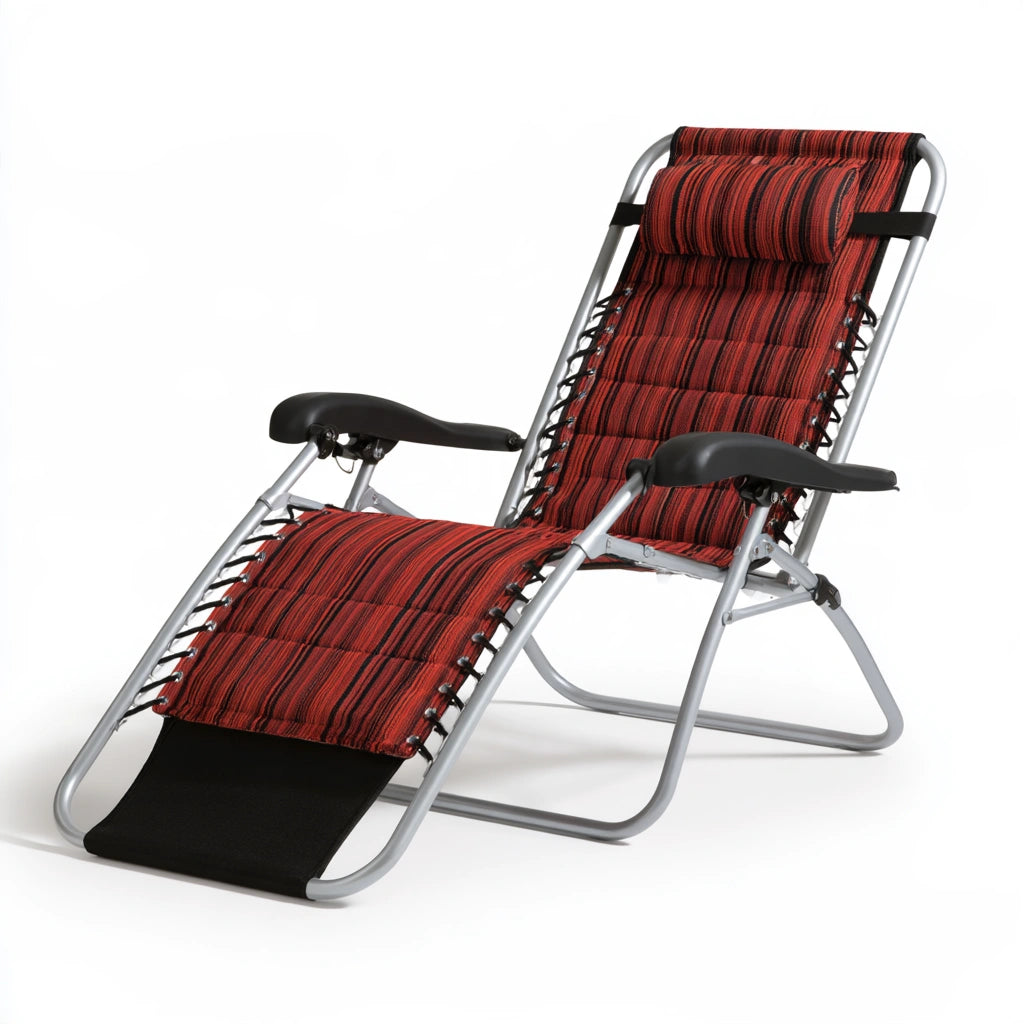 Fauteuil relax zéro gravité aux lignes épurées, coloris gris