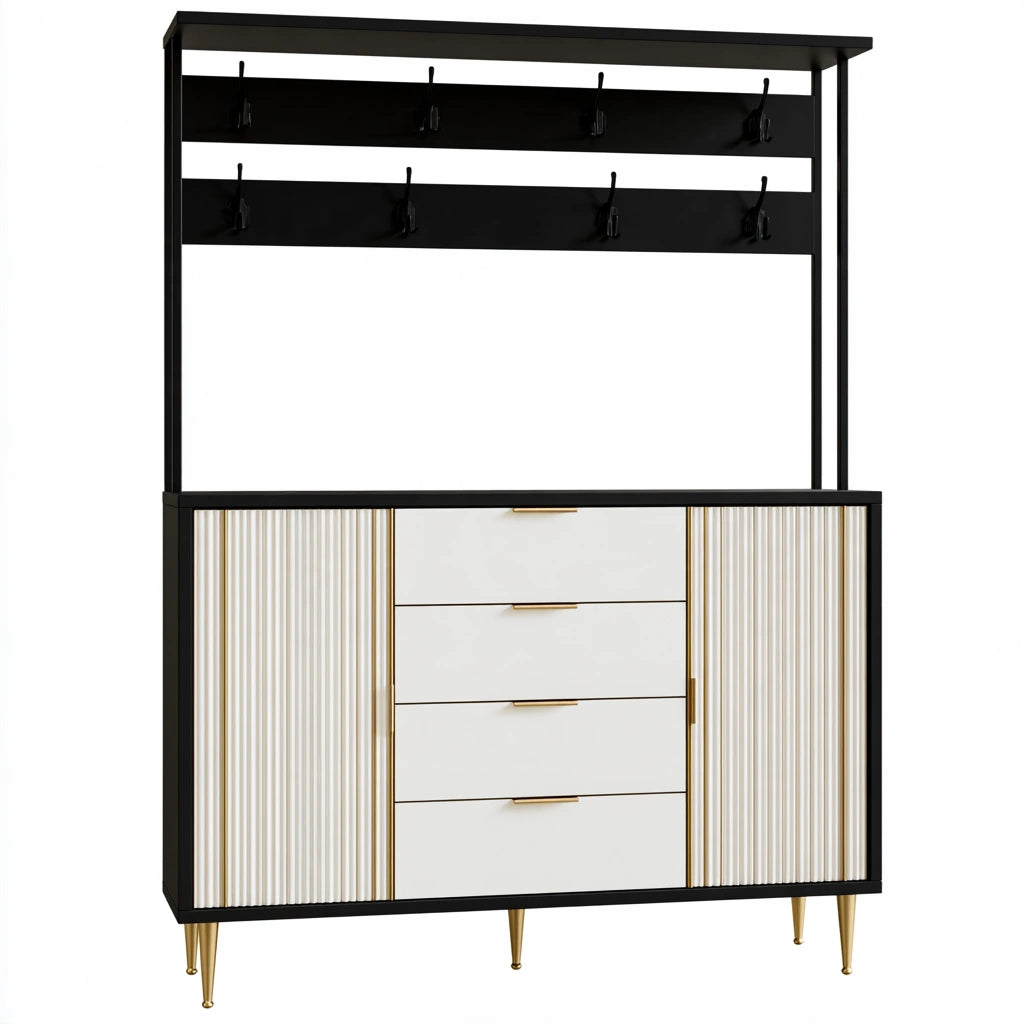 Meuble de rangement aux lignes épurées, coloris gris