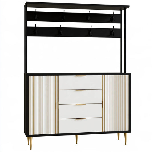 Meuble de rangement aux lignes épurées, coloris gris