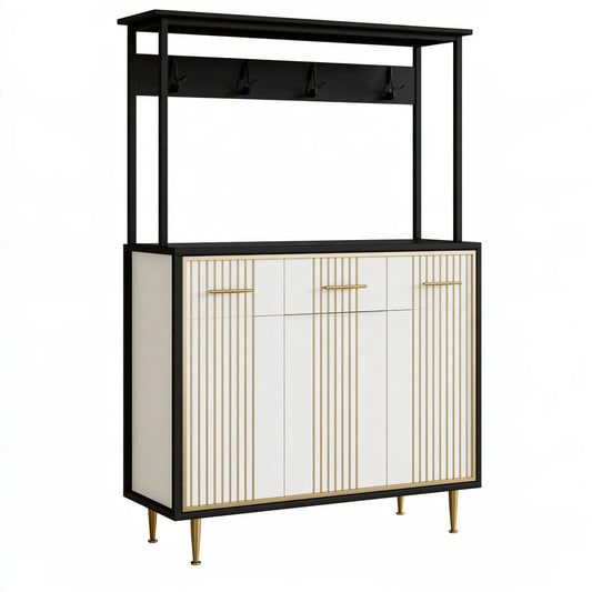 Meuble de rangement aux lignes épurées, coloris gris